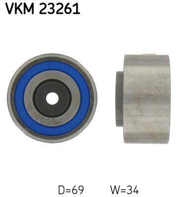 Deflection/Guide Pulley, timing belt - VKM 23261 SKF